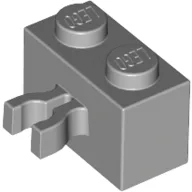 Brick Special 1 x 2 with Vertical Clip [Thick U Clip] / Light Bluish Gray