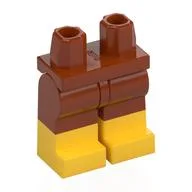 Hips with Dark Orange Legs and Yellow Boots Pattern [Plain] / Dark Orange