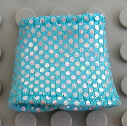 Belville, Skirt, Short, A-Line with Silver Faux Sequins / Light Turquoise