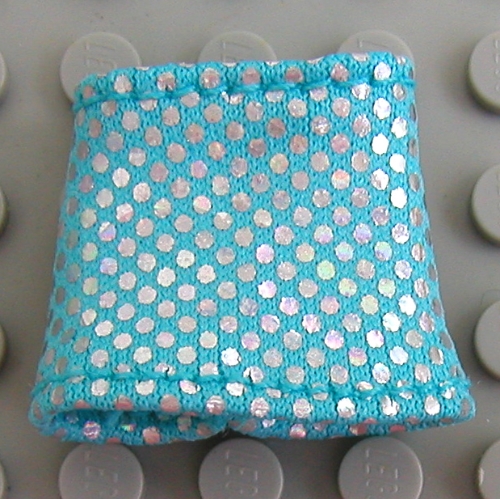 Lego Belville, Skirt, Short, A-Line with Silver Faux Sequins / Light Turquoise