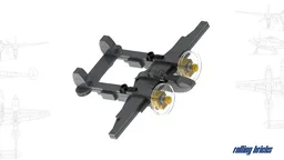 Lockheed P-38 Lightning on Stand
