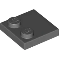 Plate Special 2 x 2 with Only 2 studs / Dark Bluish Gray
