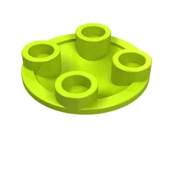 Plate Round 2 x 2 with Rounded Bottom [Boat Stud] / Lime