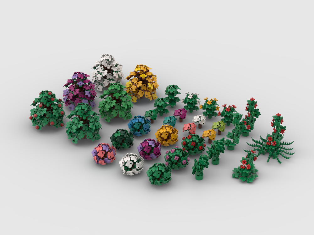 Lego Bushes of all kinds (33 Designs)