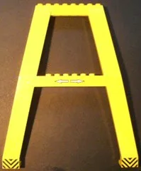 Support Crane Stand Double with Arrows and Black and Yellow Danger Stripes Pattern (Stickers) – Set 4555