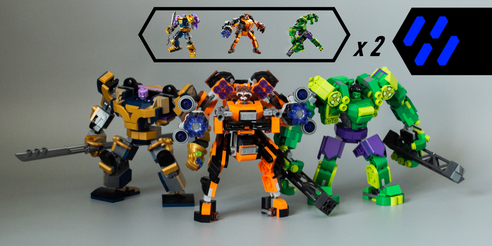 Lego 76241 76242 76243 2023 Marvel Mech Armor Upgrade Bundle | Hulk Thanos Rocket