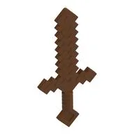 Weapon Sword Blocky / Reddish Brown
