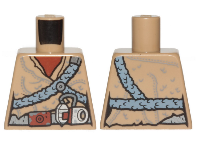 Lego Torso Female SW Tunic and Sand Blue Plaited Belts Pattern