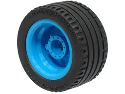 Wheel 30.4mm D. x 20mm with No Pin Holes and Reinforced Rim with Black Tire 43.2 x 22 ZR (56145 / 44309) / Dark Azure