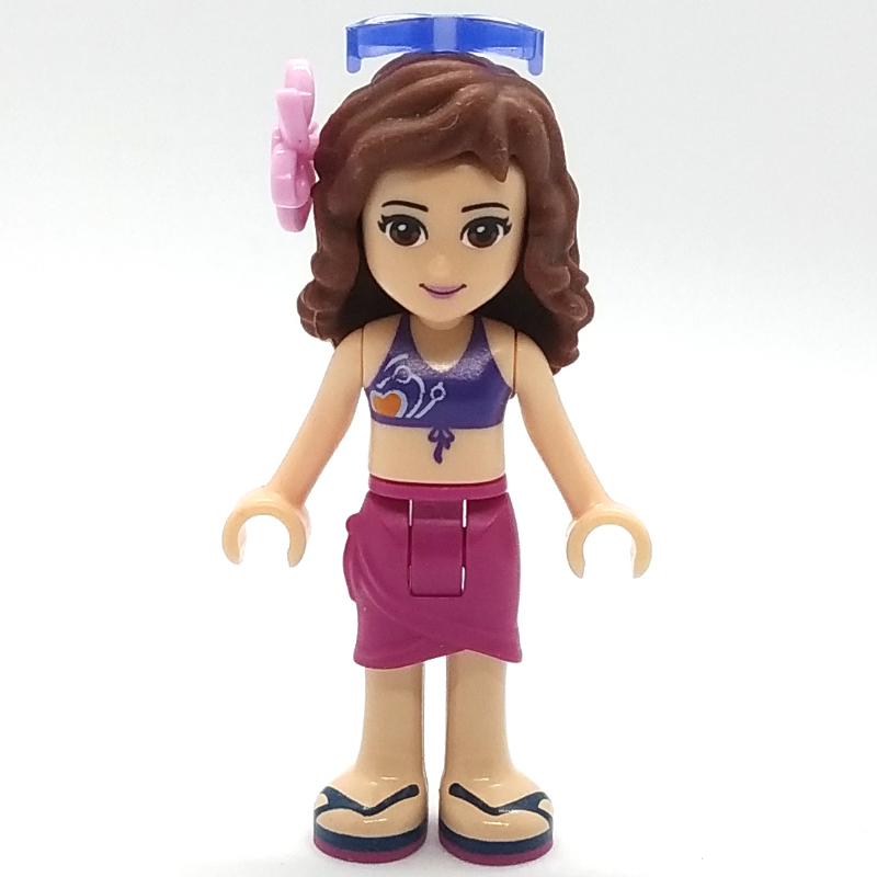 Lego Olivia - Dark Purple Bikini, Magenta Skirt