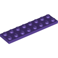 Lego Plate 2 x 8 / Dark Purple