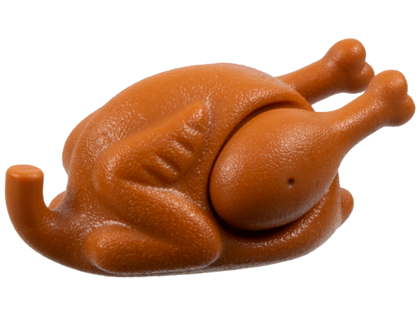 Lego Turkey (Type 1) with Drumsticks 20mm with Round Opening on Back (33048 / 33057)