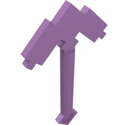 Tool Pickaxe Blocky, Double / Medium Lavender