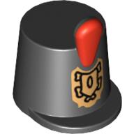 Lego Hat / Imperial Guard Shako with Red Plume and Gold Badge Print