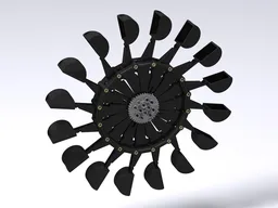 Large Waterwheel with 16 Buckets