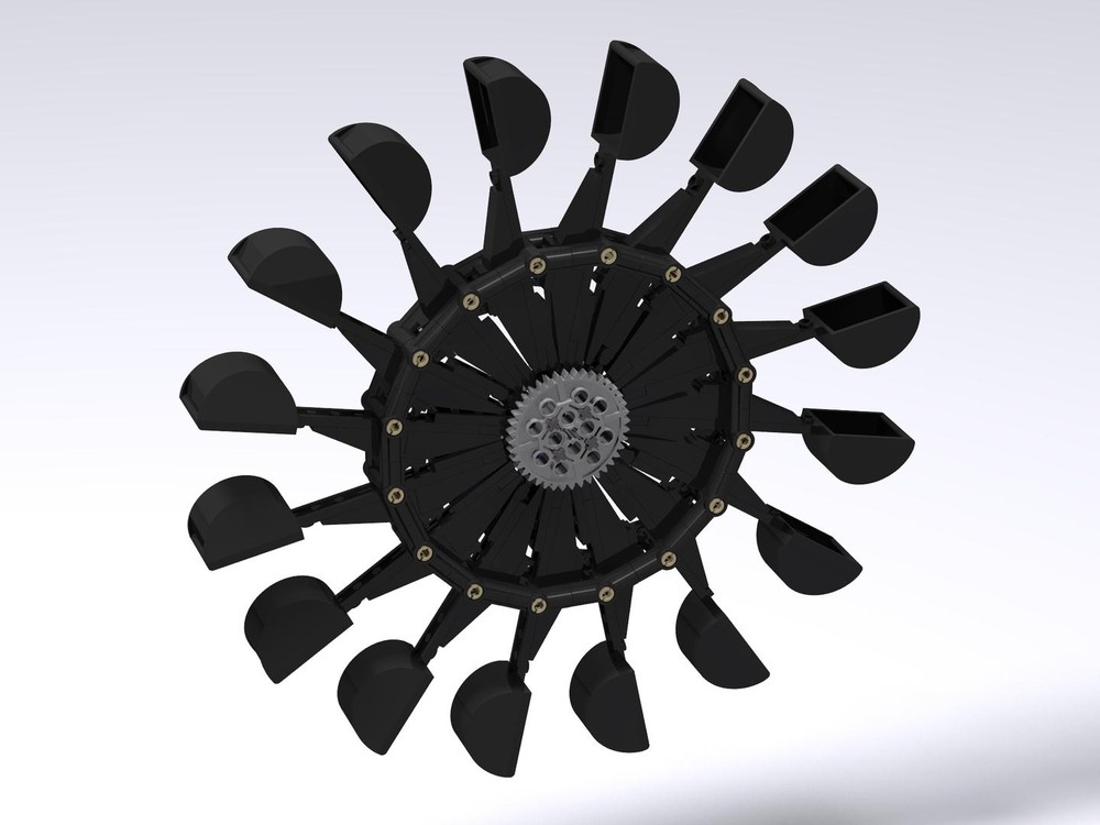 Lego Large Waterwheel with 16 Buckets