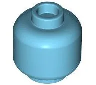 Minifigure, Head (Plain) / Medium Azure