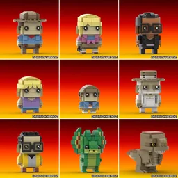 Jurassic Park (1993) Brickheadz Bundle