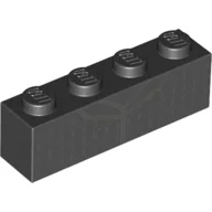 Brick 1 x 4 with Dashed Line Texture Print (Kylo Ren) / Black