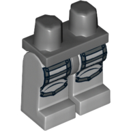 Lego Hips and Light Bluish Gray Legs with Armor Plates Print / Dark Bluish Gray