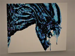 ALIEN QUEEN XENOMORPH PIXELART MOC
