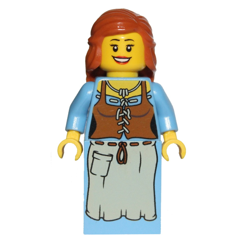Lego Maiden (Kingdoms) - Dark Orange Hair