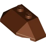 Brick Wedged, Sloped 45° 2 x 4 Triple / Reddish Brown