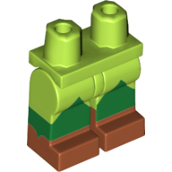 Lego Hips with Lime Legs and Dark Orange Boots Pattern with Green Leggings under Tunic print / Lime