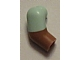 Lego Arm, Right with Molded Light Aqua Short Sleeve  Pattern / Medium Nougat