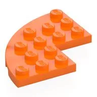 Plate Round Corner 5 x 5 with 2 x 2 Cutout / Orange