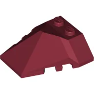 Brick Wedged, Sloped 4 x 4 Pyramid Center / Dark Red