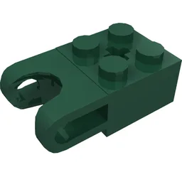 Technic Brick Special 2 x 2 with Ball Socket Wide and Axle Hole / Dark Green