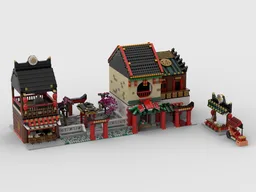 Modular China Town Street | build from 6 MOCs