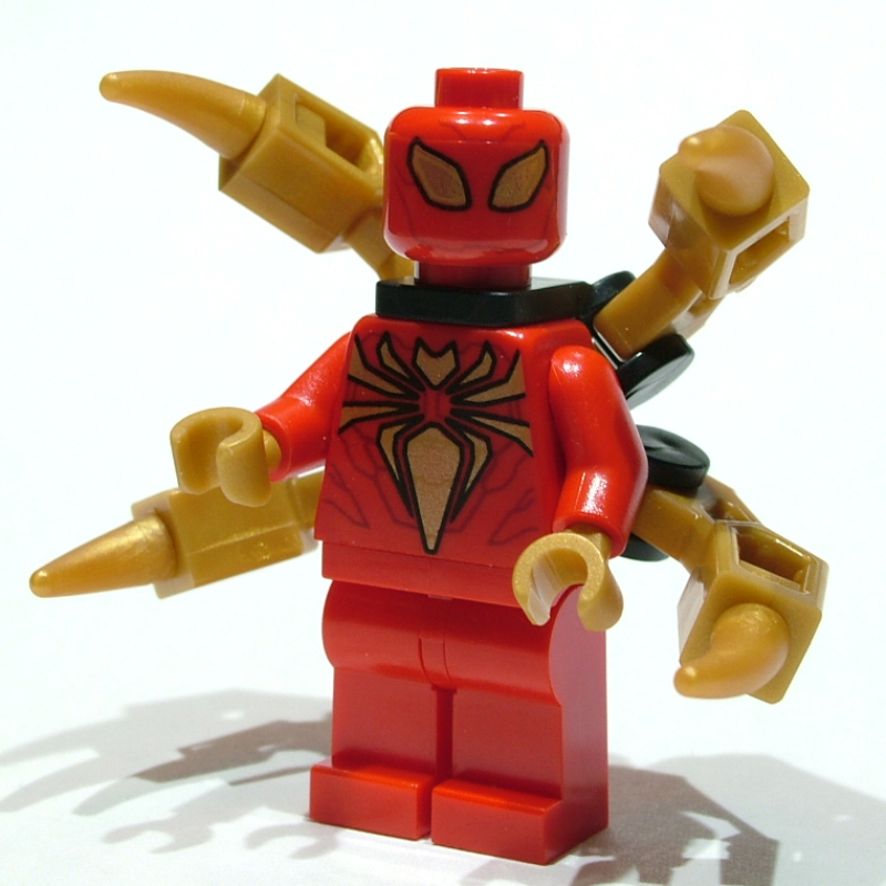 Lego Iron Spider with Neck Bracket and Two-Piece Mechanical Arms