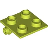 Hinge Brick 2 x 2 Top Plate Thin / Medium Lime