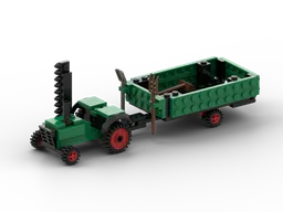 Trailer and Mower Bar for Classic Tractor