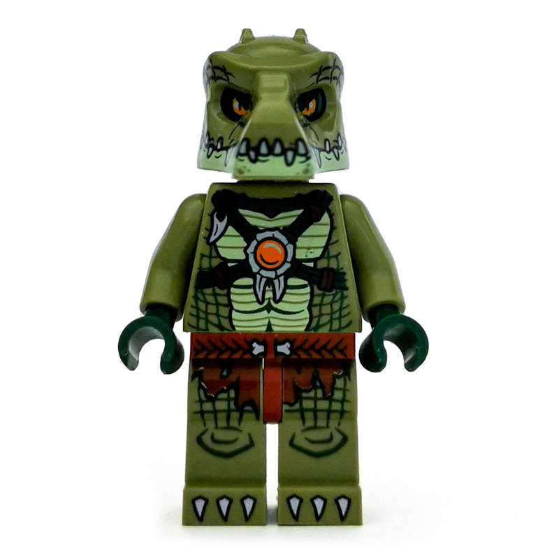 Lego Crocodile Warrior with Yellowish Green Jaw