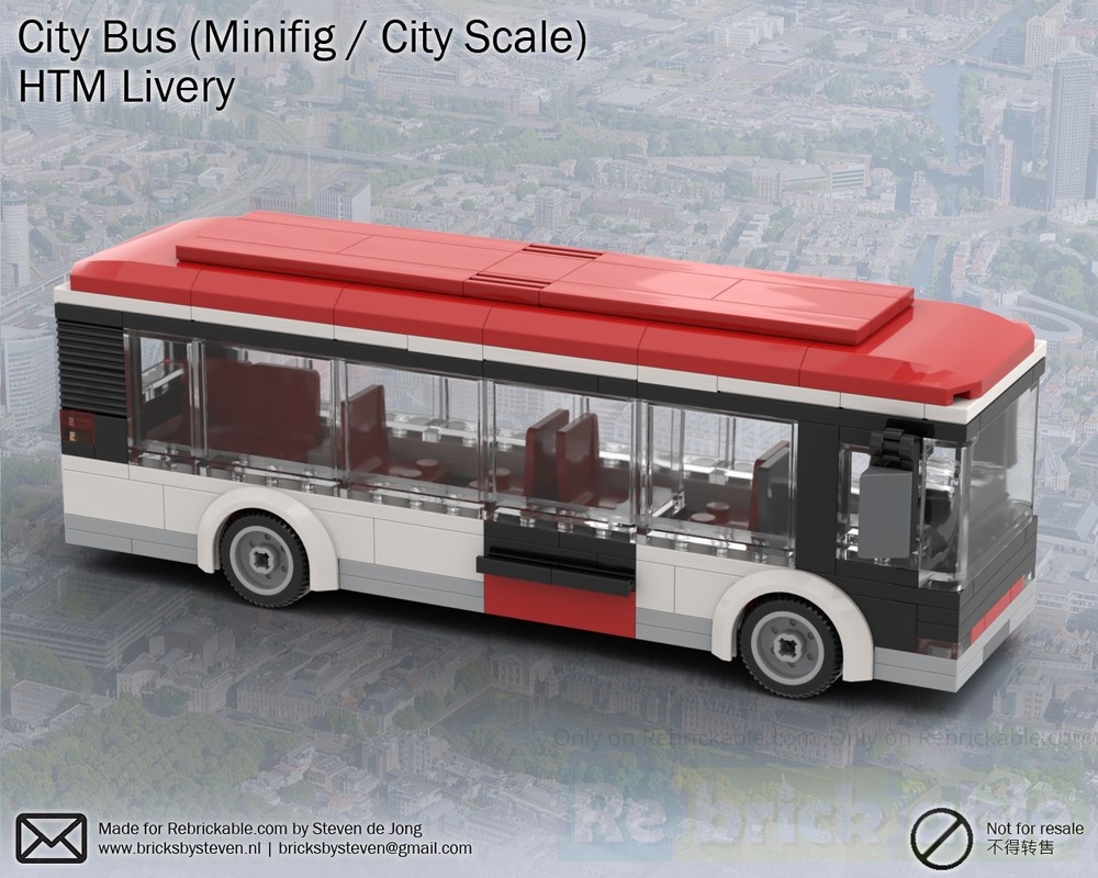 Lego City Bus (City / Minifig Scale, HTM Livery)
