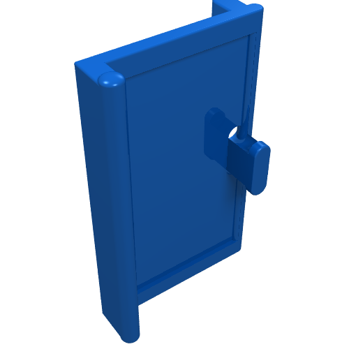 Lego Door 1 x 2 x 3 with Vertical Handle / Blue