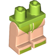Lego Hips and Light Nougat Legs with Short Swimsuit and Lime Shoes Print