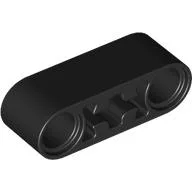 Technic Beam 1 x 3 Thick with Center Axle Hole / Black