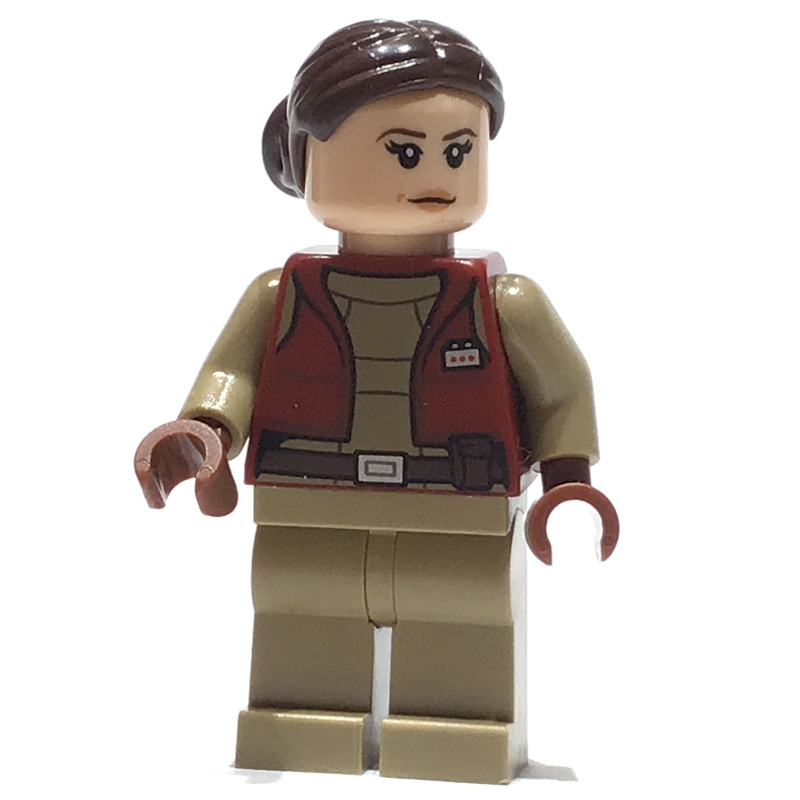 Lego Padme Amidala / Naberrie, Dark Red Senator Outfit, Bun Hair