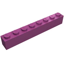 Brick 1 x 8 / Magenta
