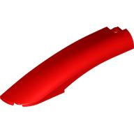 Lego Brick Round, Curved 10 x 2 x 2 with Rounded End Left / Red