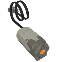 Motor, Medium, Power Functions, 3 x 6 x 3 with Dark Bluish Gray Bottom and 20cm Wire / Light Bluish Gray