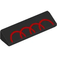 Brick Sloped 30° 1 x 4 x 2/3 with Partial Red Audi Logo Print