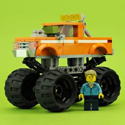 Orange Monster Truck