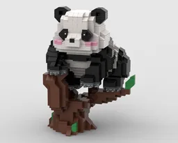 Panda Climbing a Tree