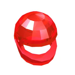 Helmet, Standard / Trans-Red