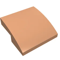 Brick Curved 2 x 2 x 2/3 / Nougat